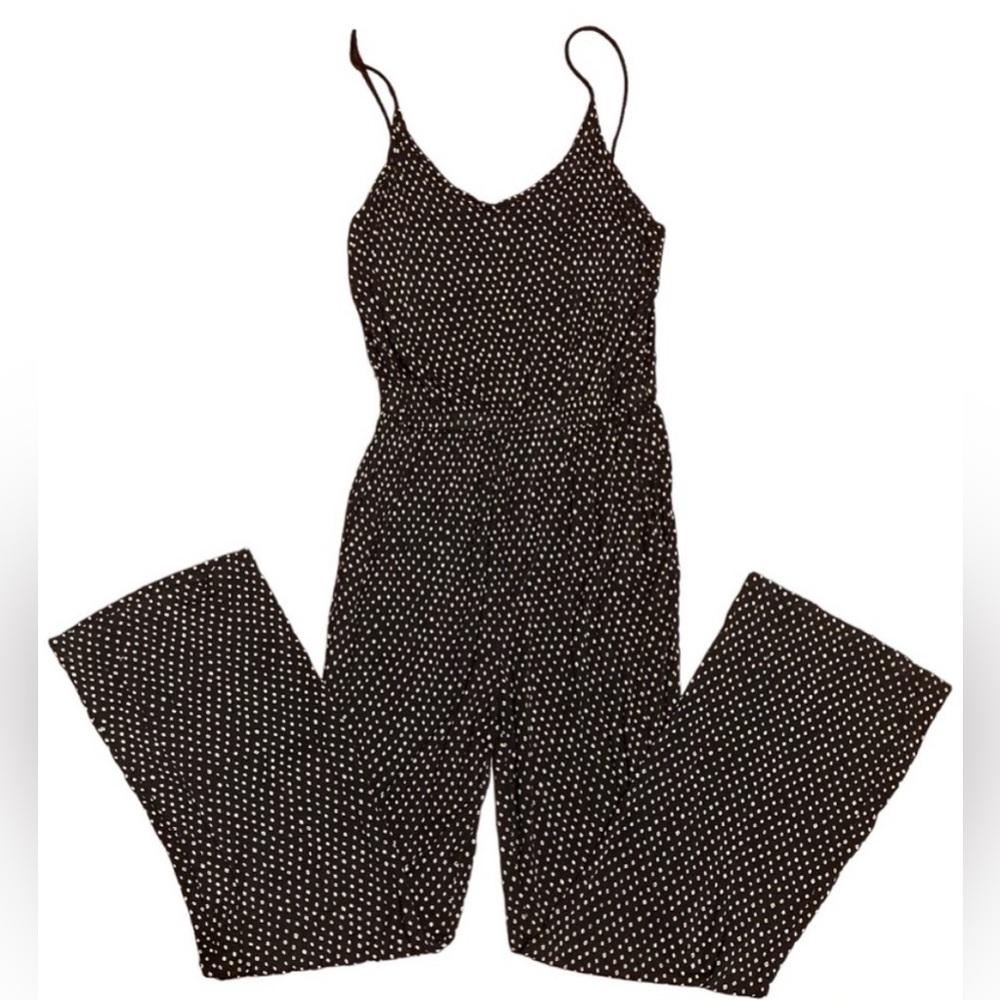 H&M Black and White Spotted Jumpsuit
